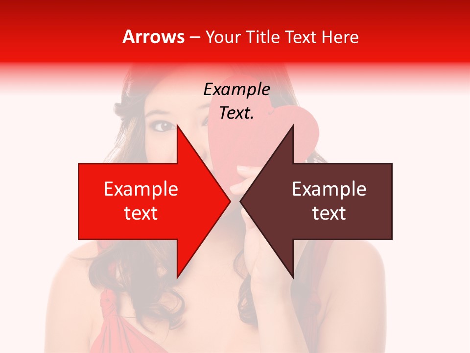 Carefree Symbol Red PowerPoint Template