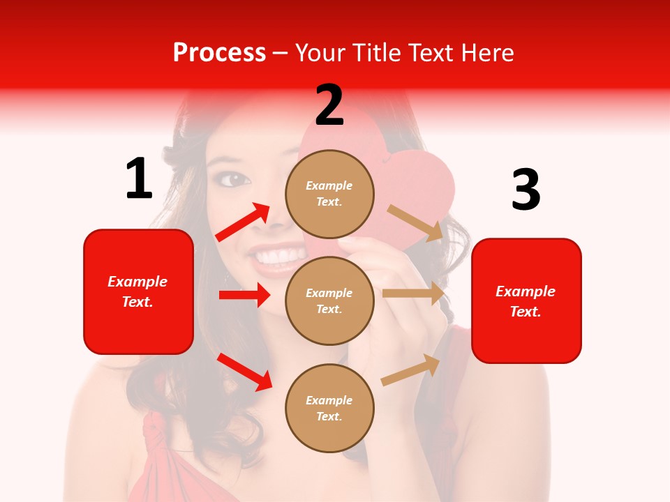 Carefree Symbol Red PowerPoint Template