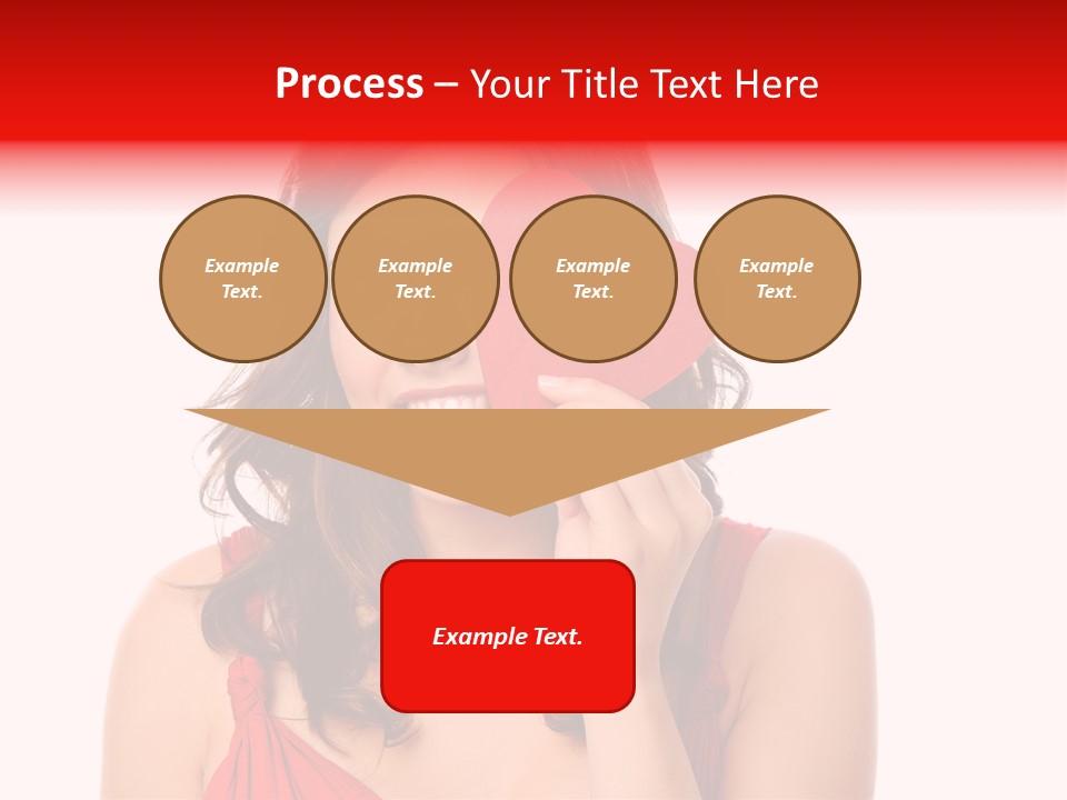 Carefree Symbol Red PowerPoint Template