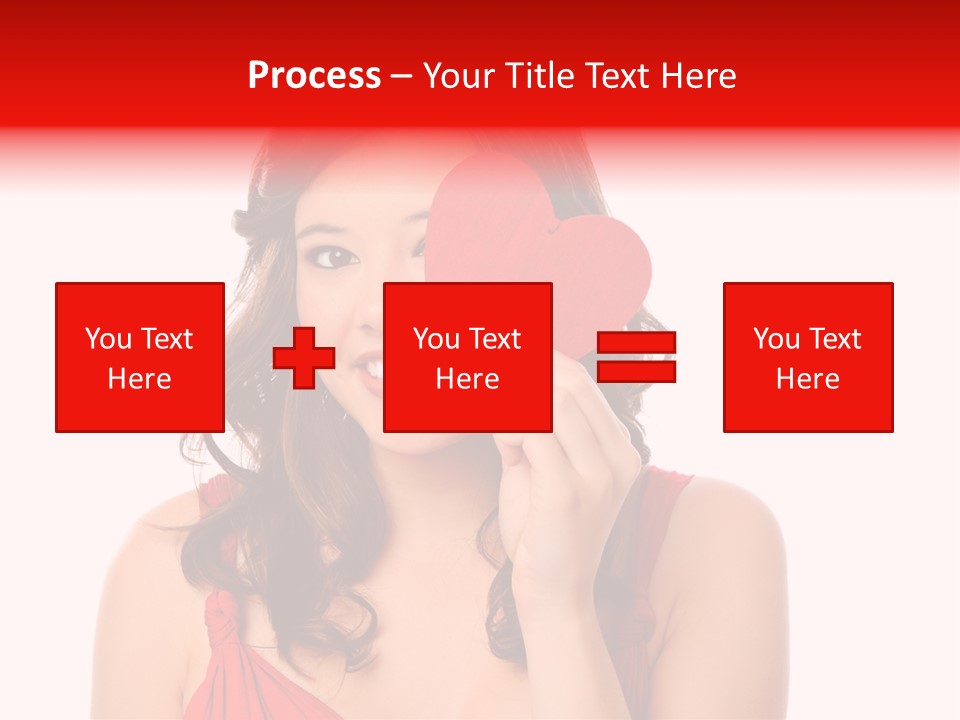 Carefree Symbol Red PowerPoint Template