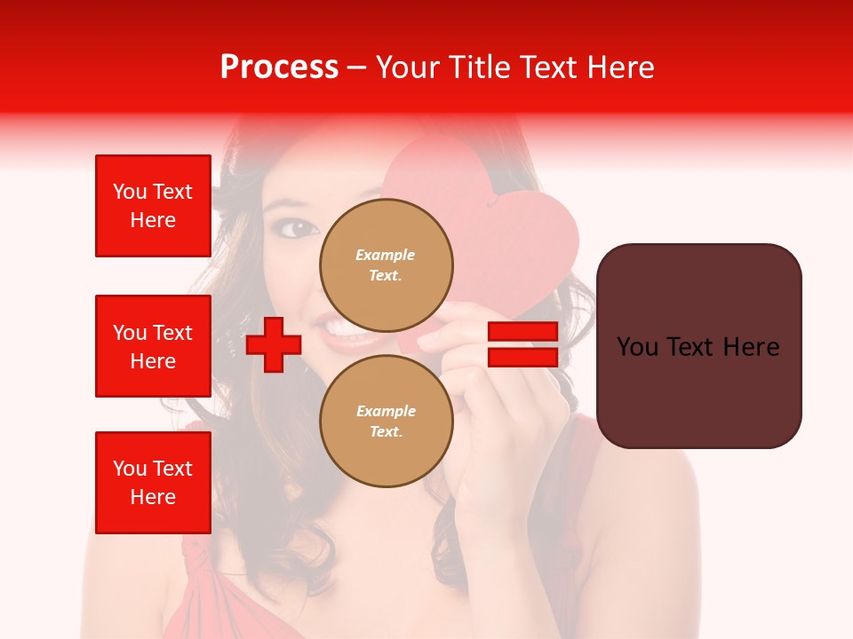 Carefree Symbol Red PowerPoint Template