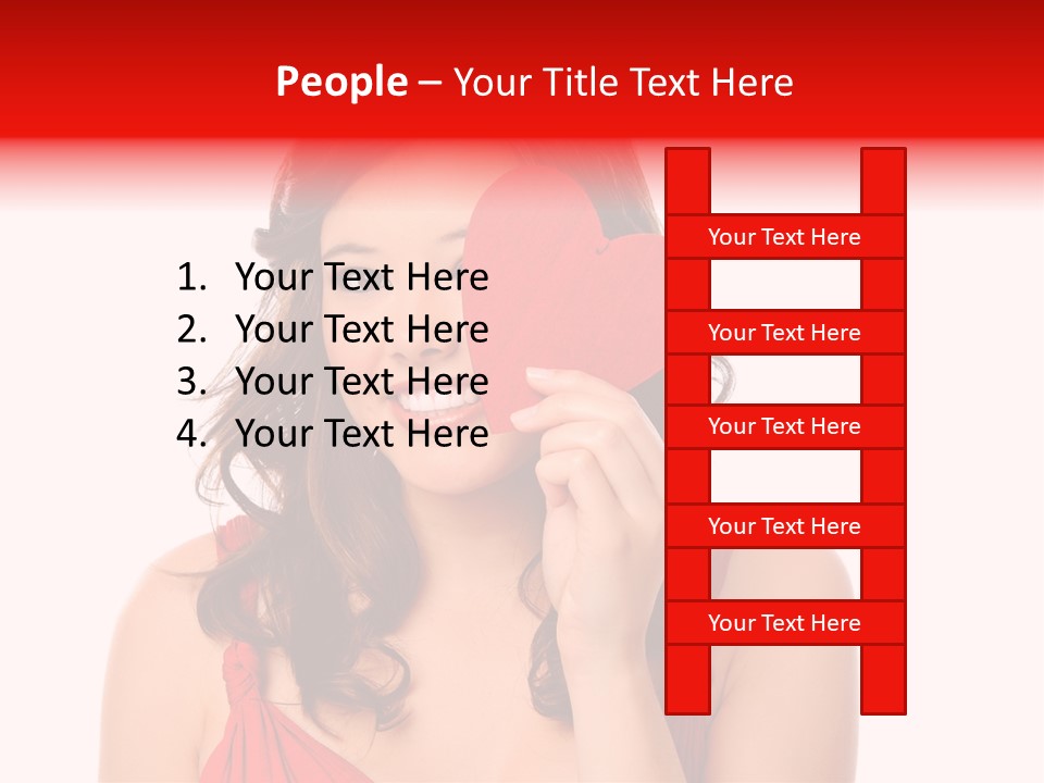 Carefree Symbol Red PowerPoint Template