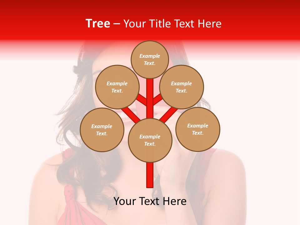 Carefree Symbol Red PowerPoint Template