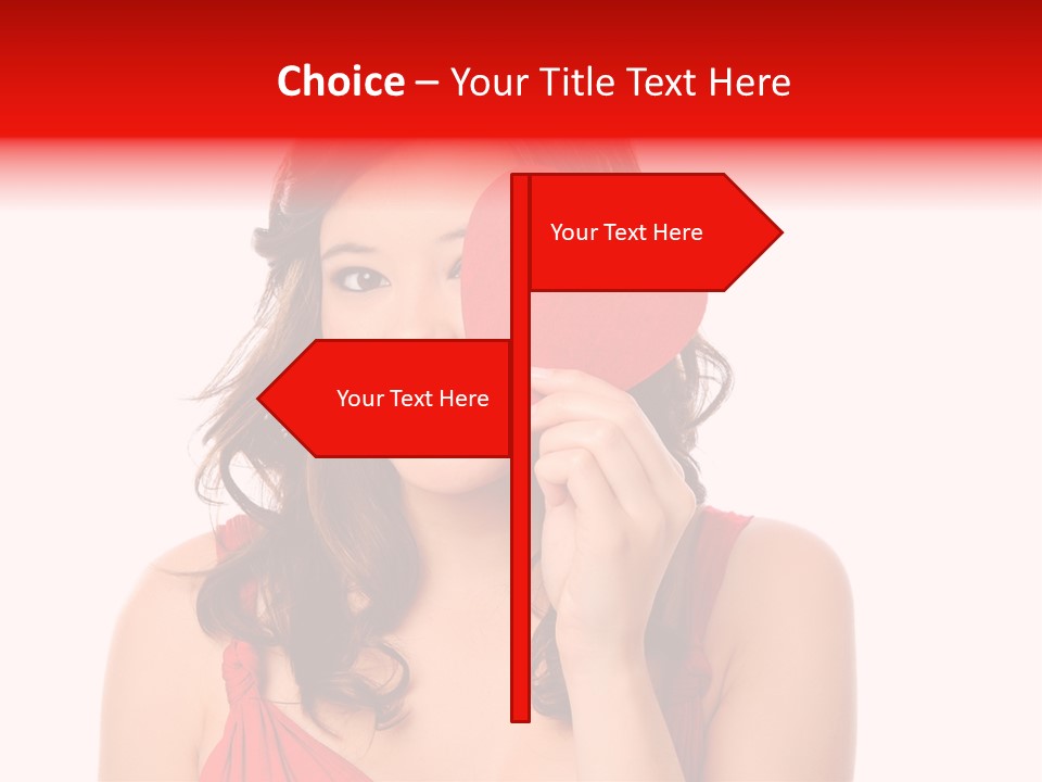 Carefree Symbol Red PowerPoint Template