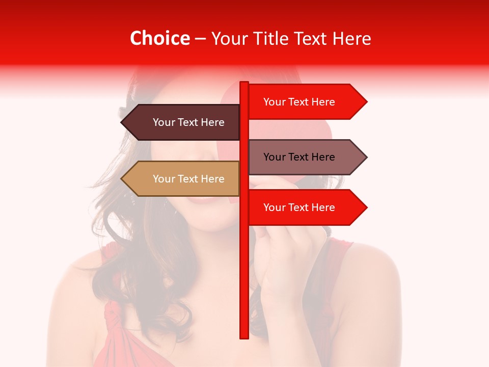 Carefree Symbol Red PowerPoint Template