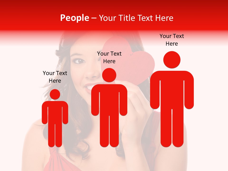 Carefree Symbol Red PowerPoint Template