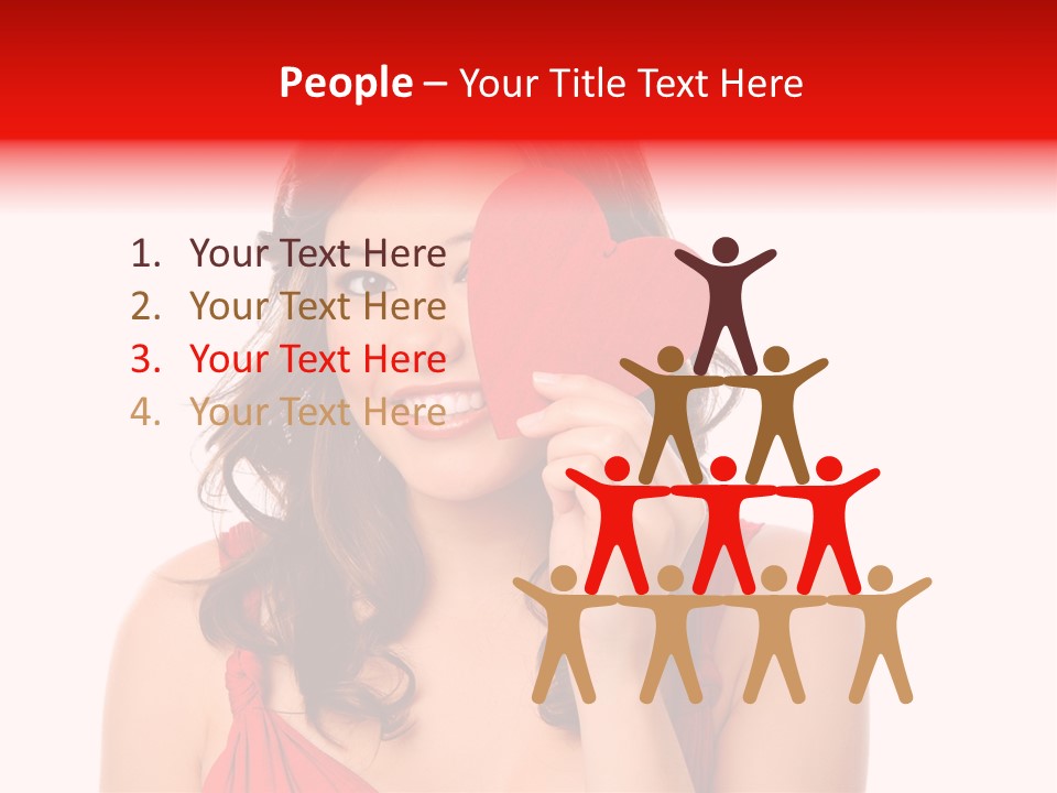 Carefree Symbol Red PowerPoint Template