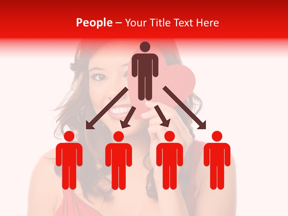 Carefree Symbol Red PowerPoint Template