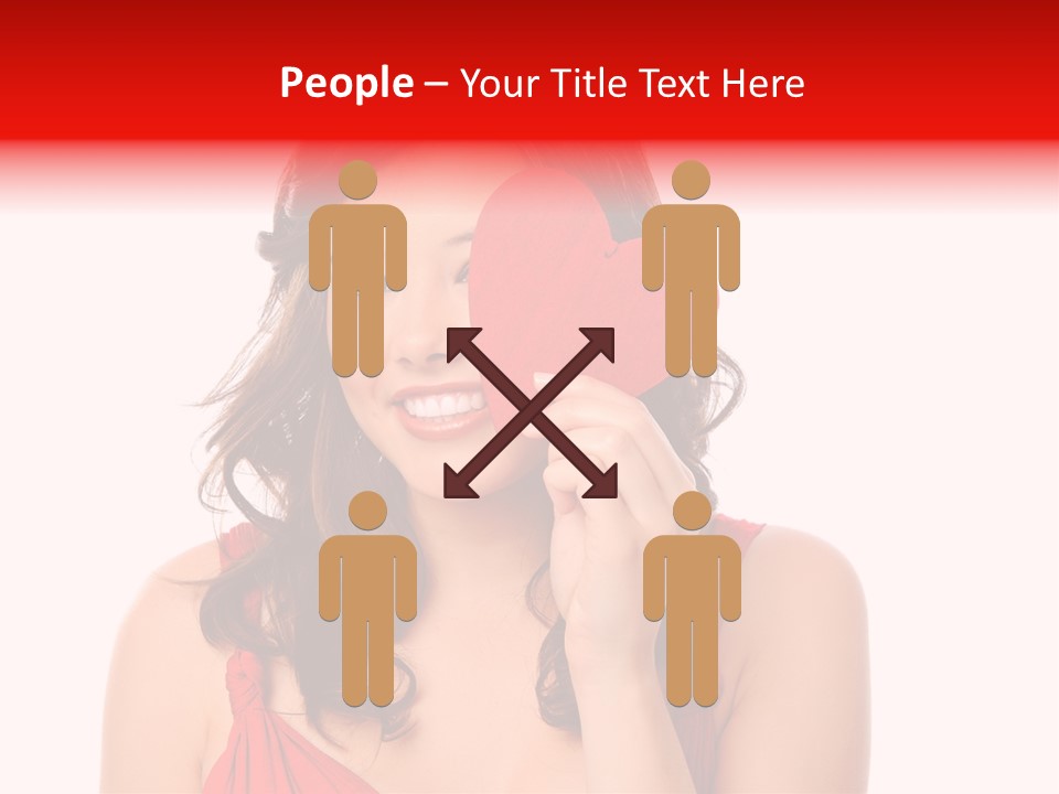 Carefree Symbol Red PowerPoint Template