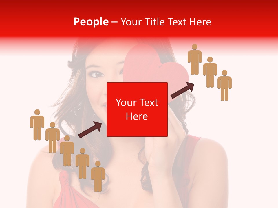 Carefree Symbol Red PowerPoint Template