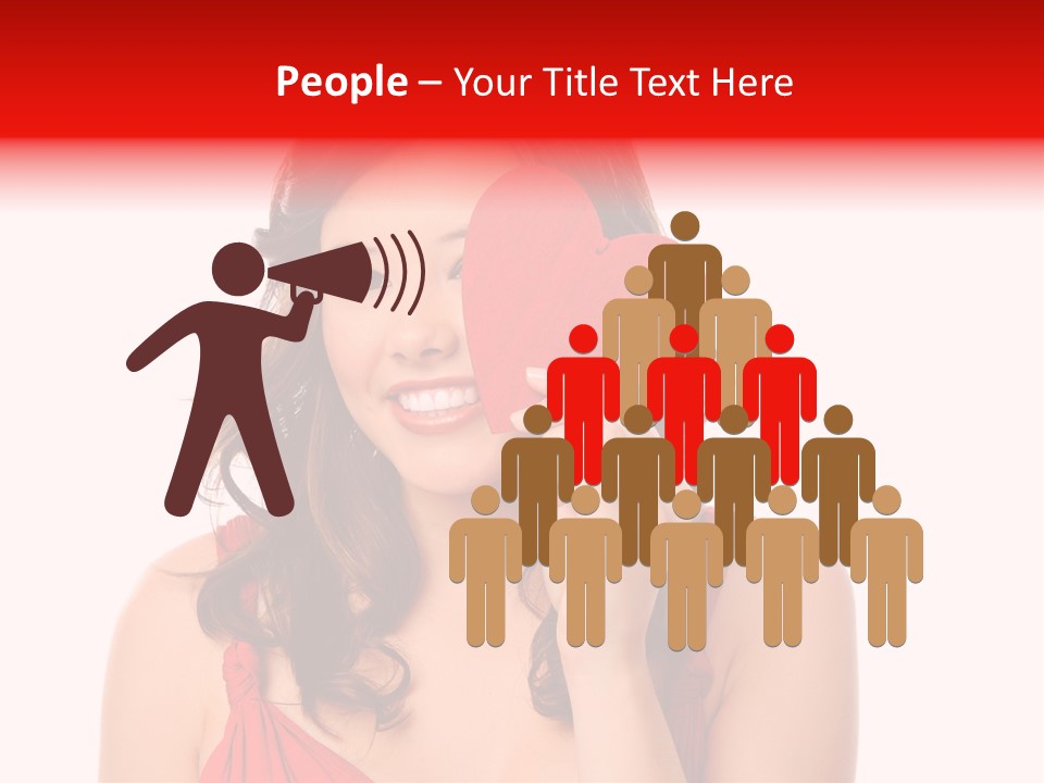 Carefree Symbol Red PowerPoint Template