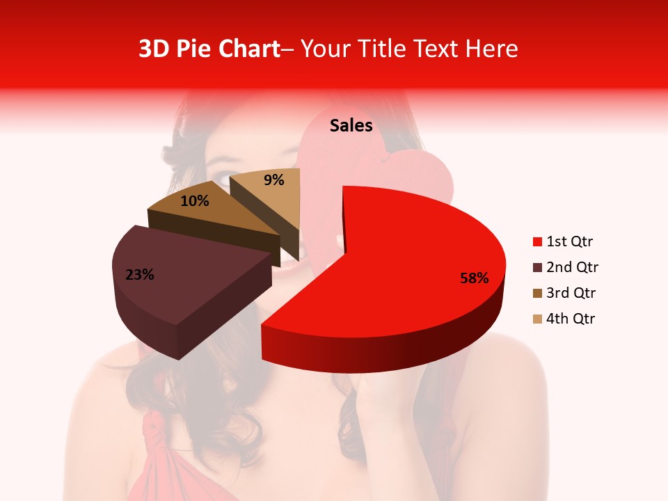 Carefree Symbol Red PowerPoint Template