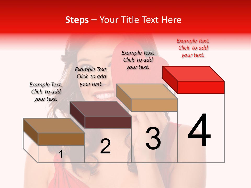 Carefree Symbol Red PowerPoint Template