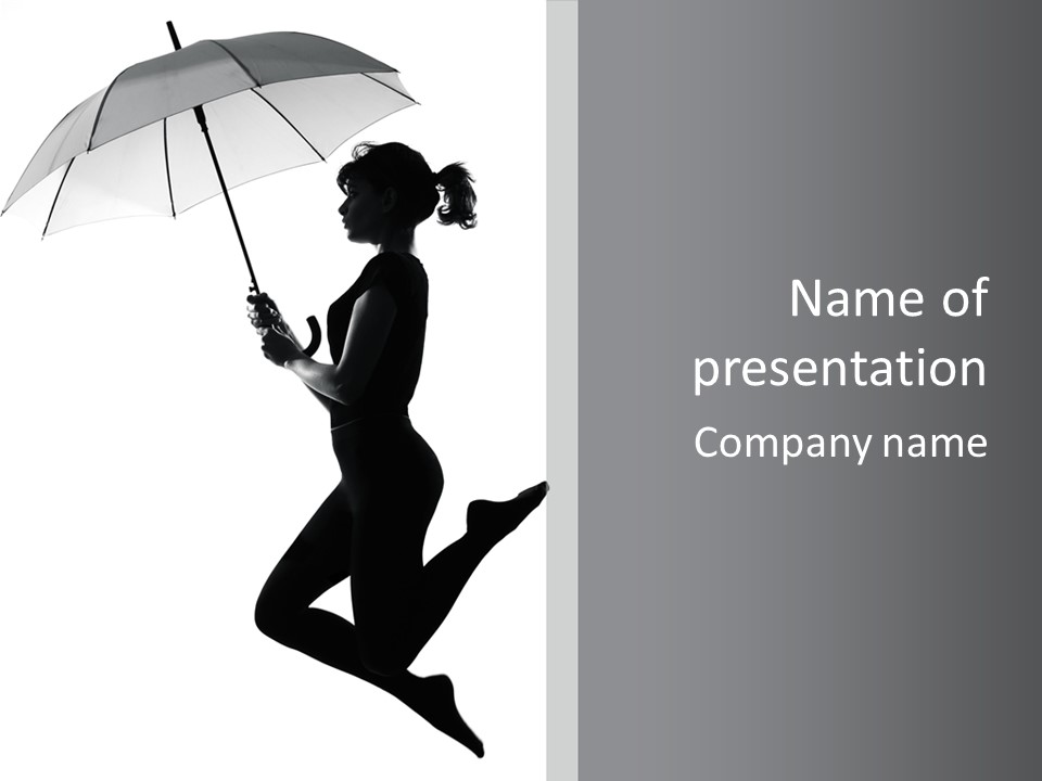 Studio Female Grayscale PowerPoint Template