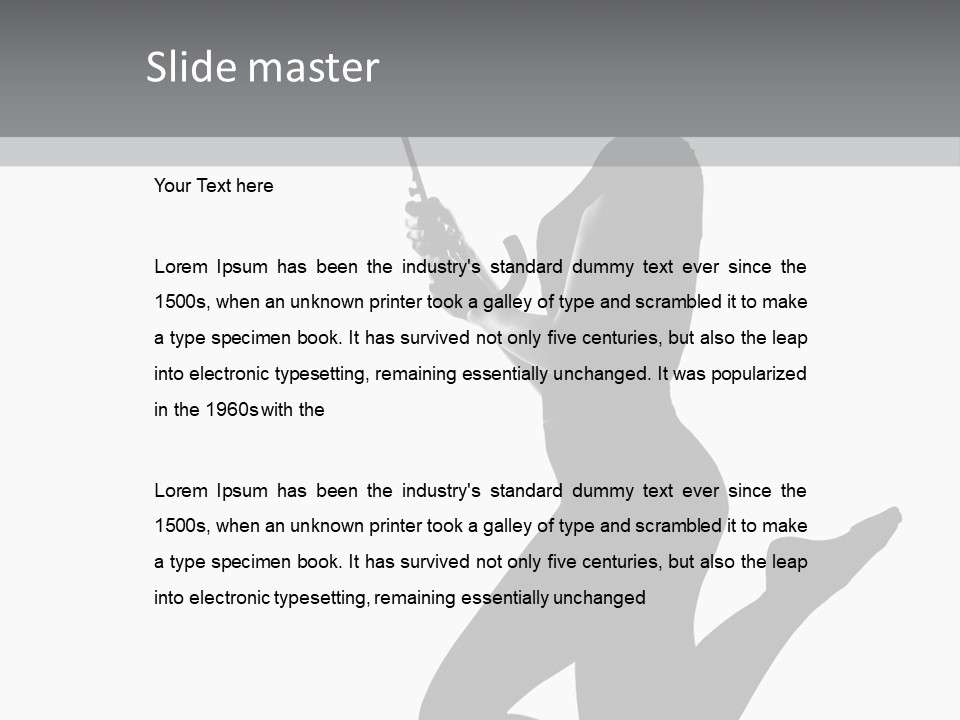 Studio Female Grayscale PowerPoint Template