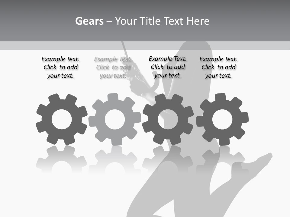 Studio Female Grayscale PowerPoint Template