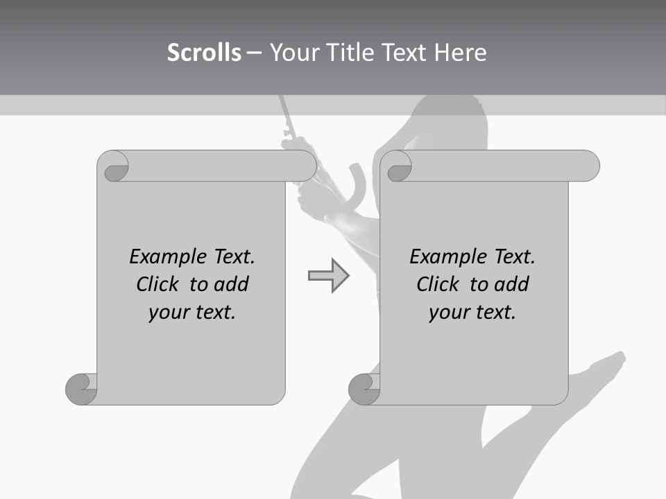 Studio Female Grayscale PowerPoint Template