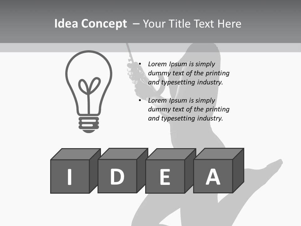 Studio Female Grayscale PowerPoint Template