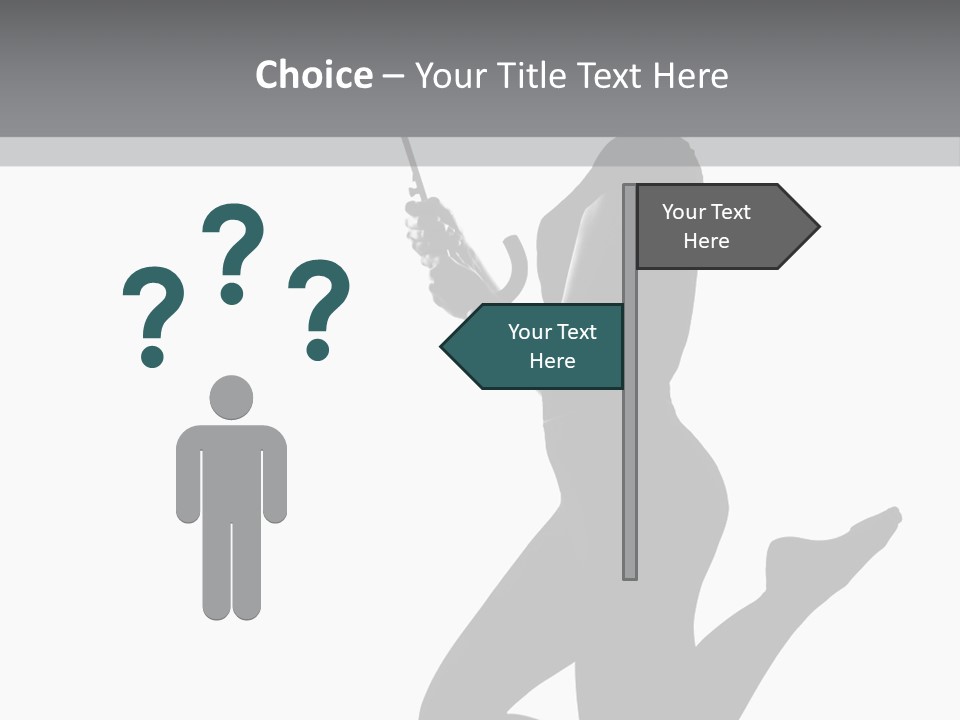 Studio Female Grayscale PowerPoint Template