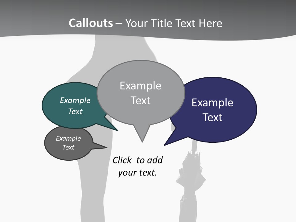 Girly Femininity Black PowerPoint Template