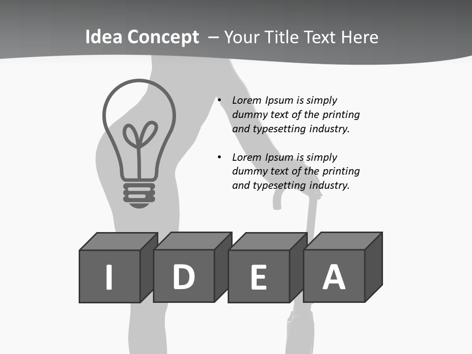 Girly Femininity Black PowerPoint Template