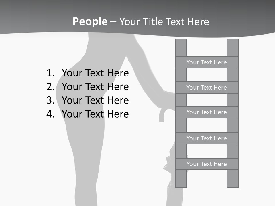 Girly Femininity Black PowerPoint Template