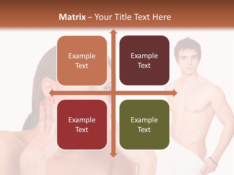 Women Pair Handsome PowerPoint Template