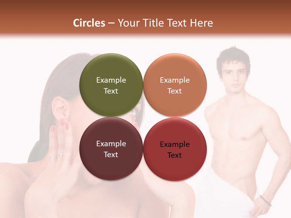 Women Pair Handsome PowerPoint Template