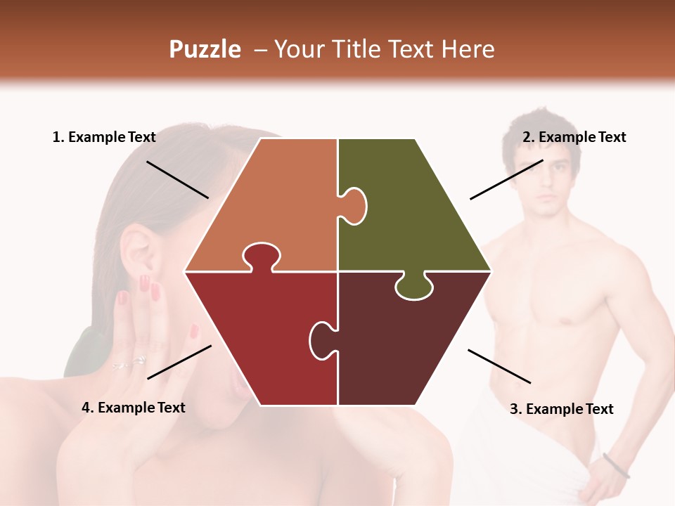 Women Pair Handsome PowerPoint Template