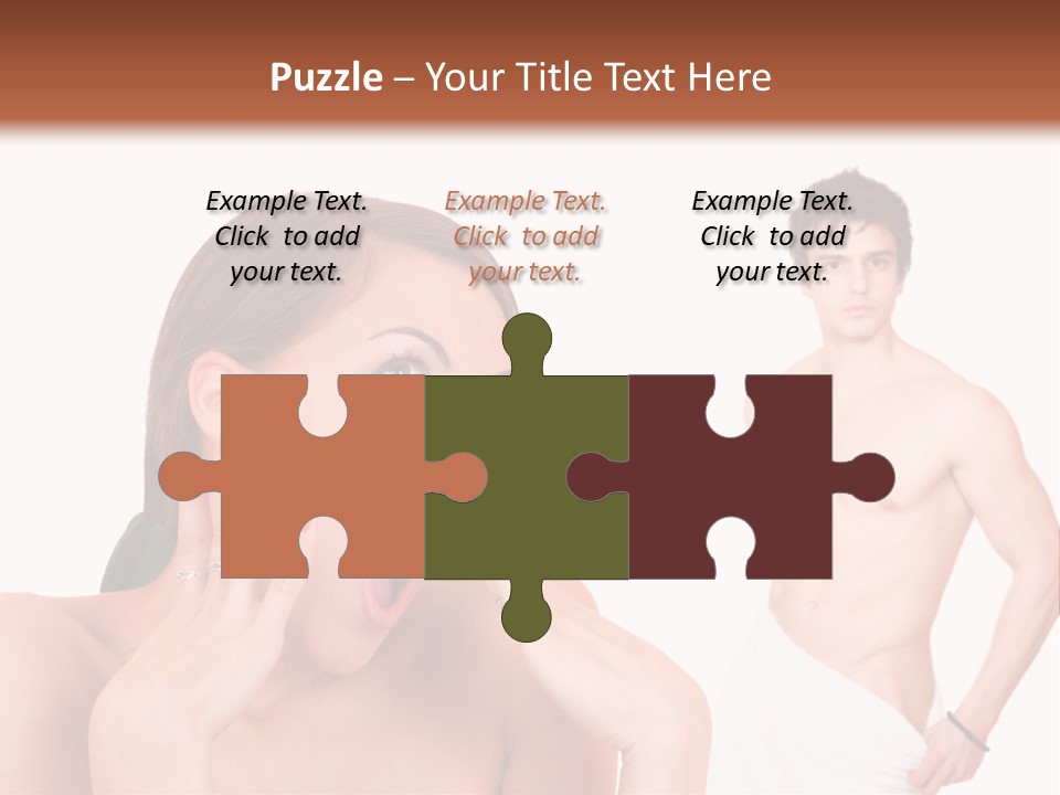 Women Pair Handsome PowerPoint Template