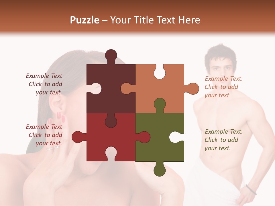 Women Pair Handsome PowerPoint Template