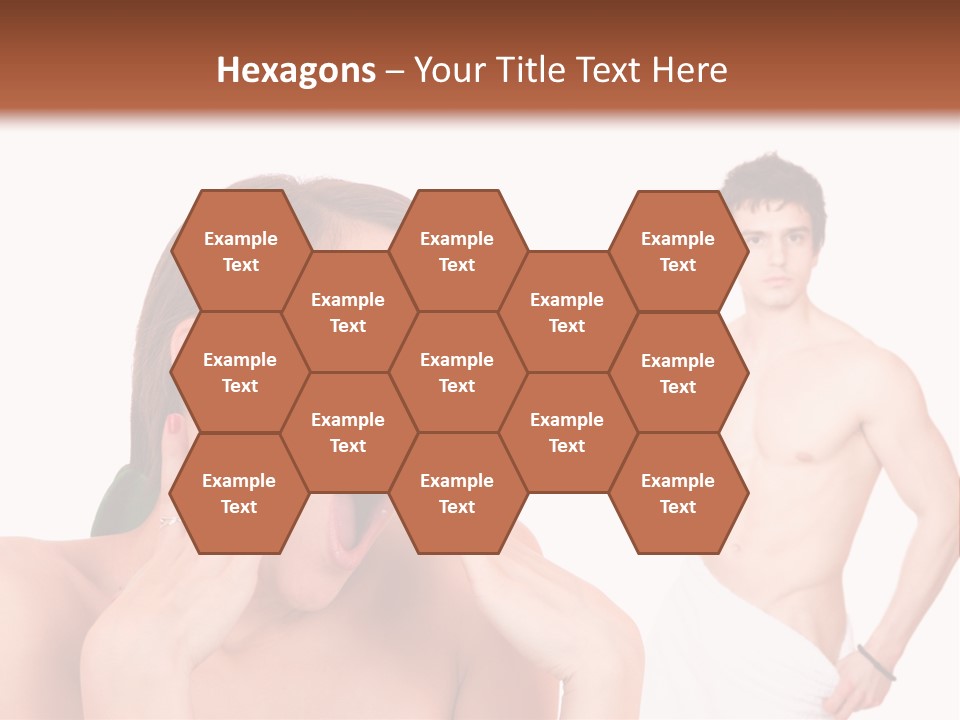 Women Pair Handsome PowerPoint Template