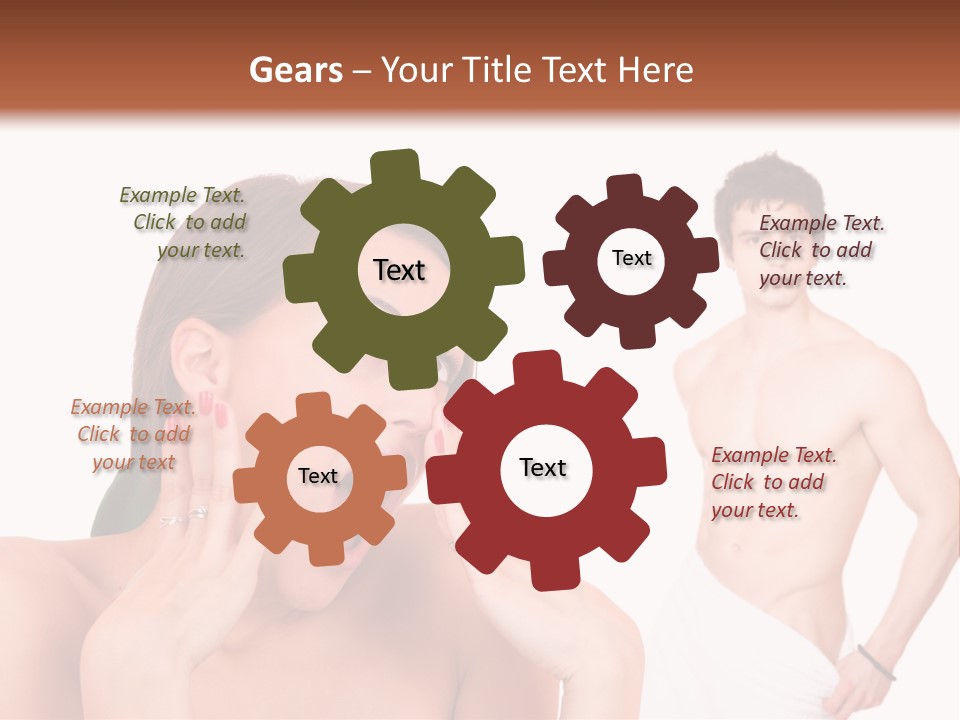 Women Pair Handsome PowerPoint Template