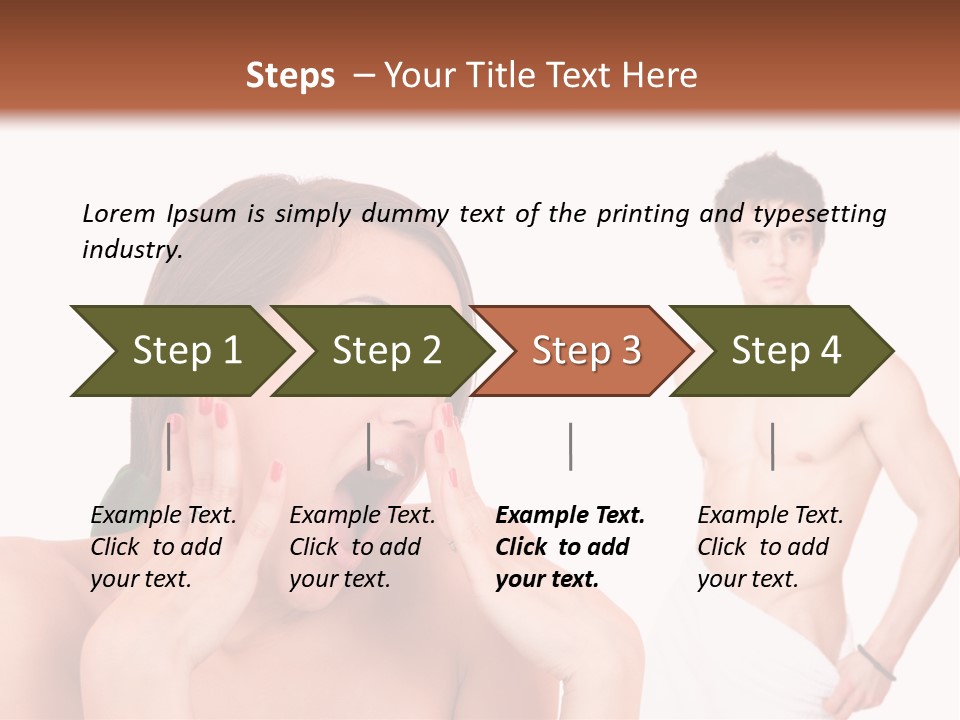 Women Pair Handsome PowerPoint Template