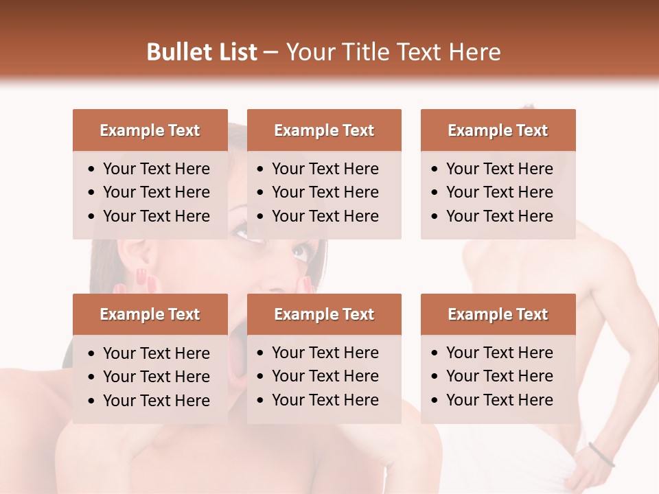 Women Pair Handsome PowerPoint Template