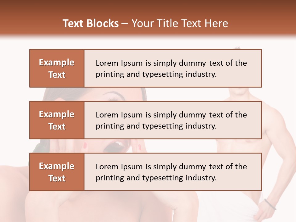 Women Pair Handsome PowerPoint Template