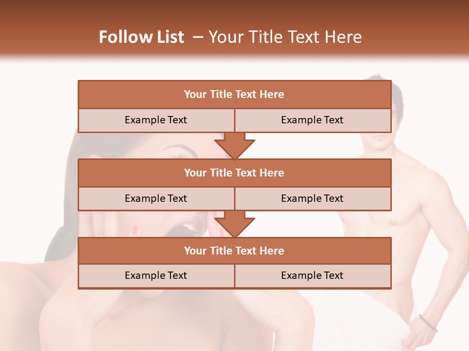 Women Pair Handsome PowerPoint Template