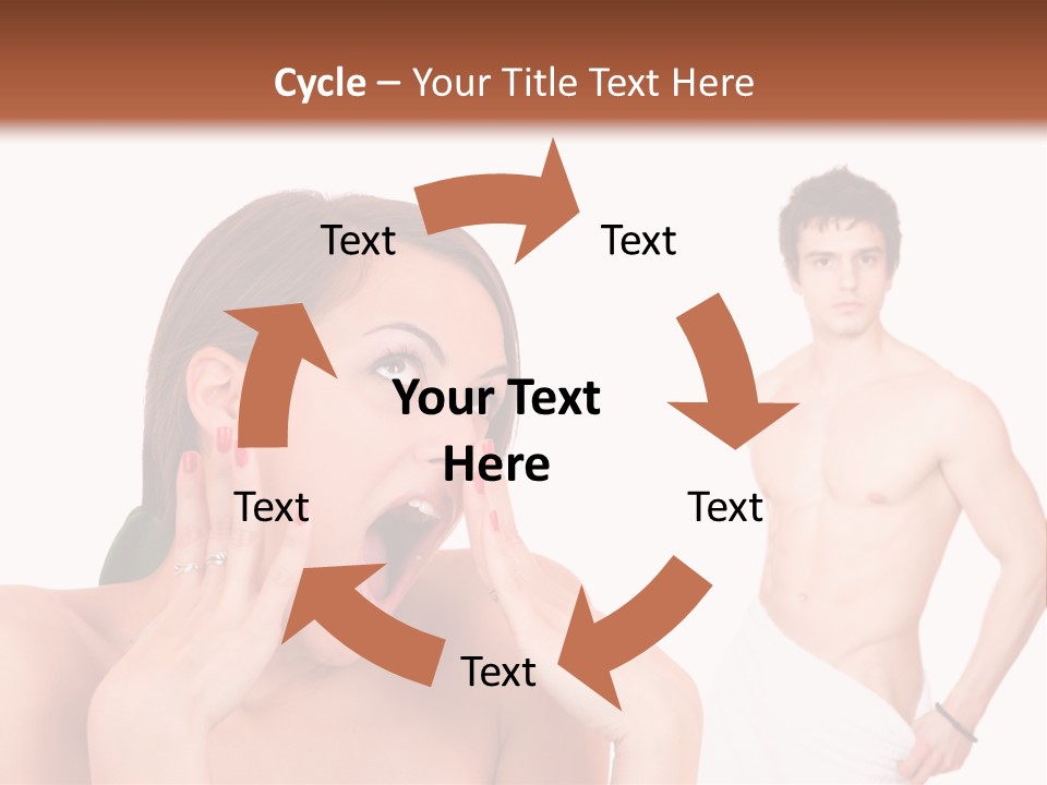 Women Pair Handsome PowerPoint Template