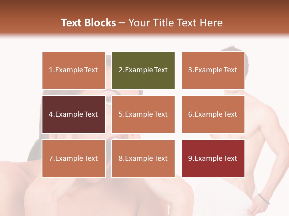 Women Pair Handsome PowerPoint Template