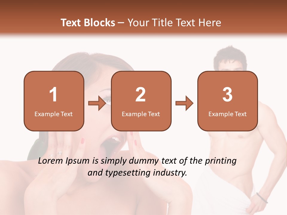 Women Pair Handsome PowerPoint Template