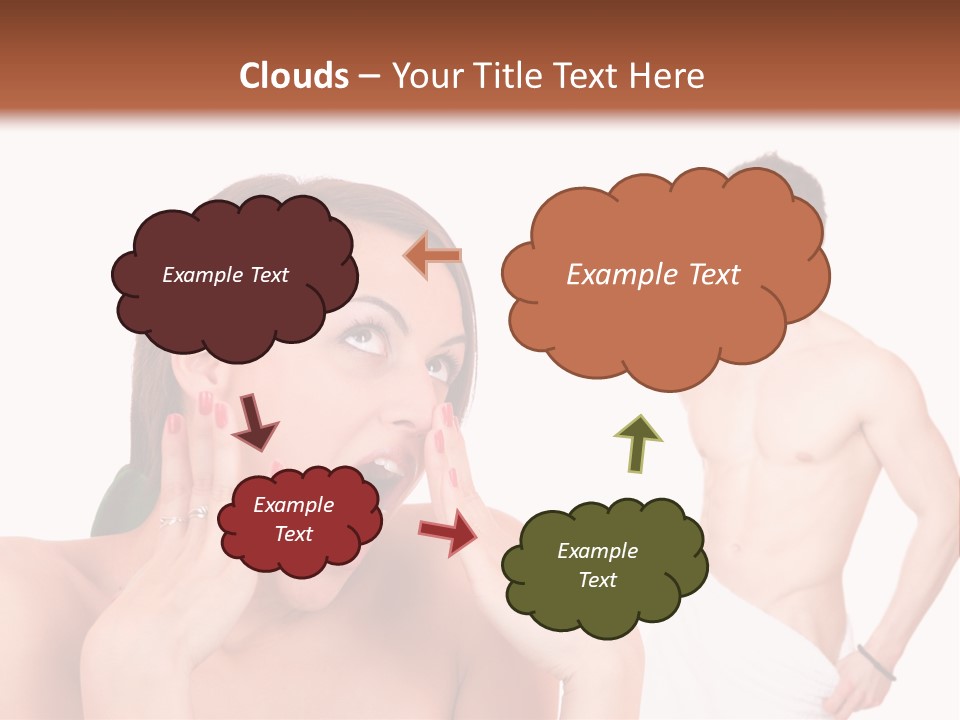 Women Pair Handsome PowerPoint Template