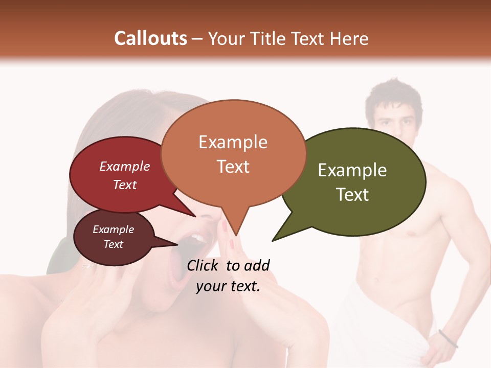 Women Pair Handsome PowerPoint Template