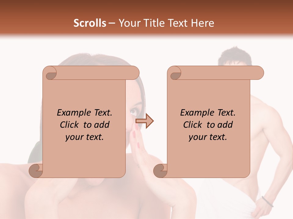 Women Pair Handsome PowerPoint Template