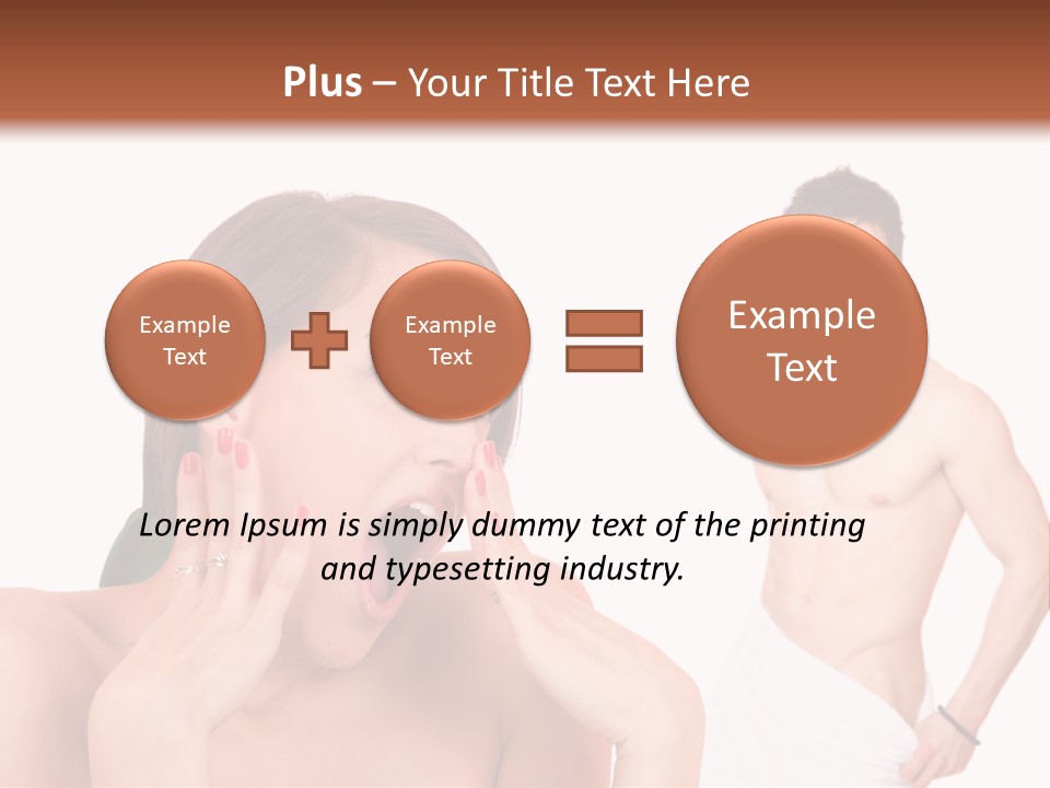 Women Pair Handsome PowerPoint Template