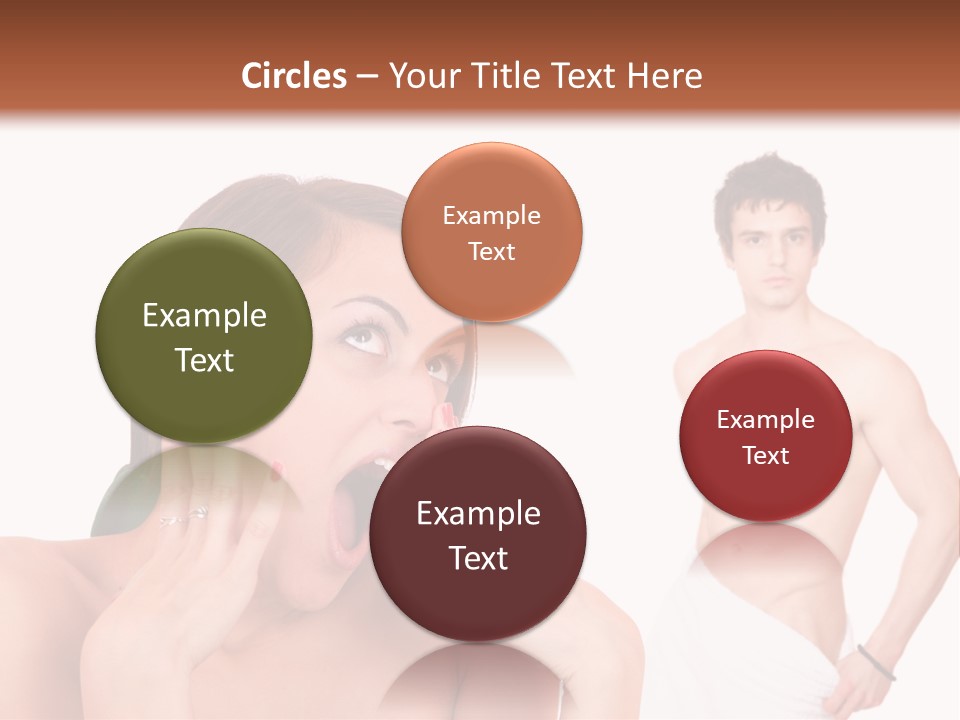 Women Pair Handsome PowerPoint Template