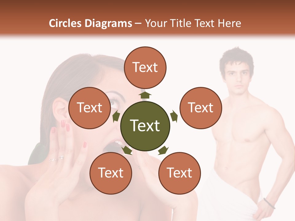 Women Pair Handsome PowerPoint Template