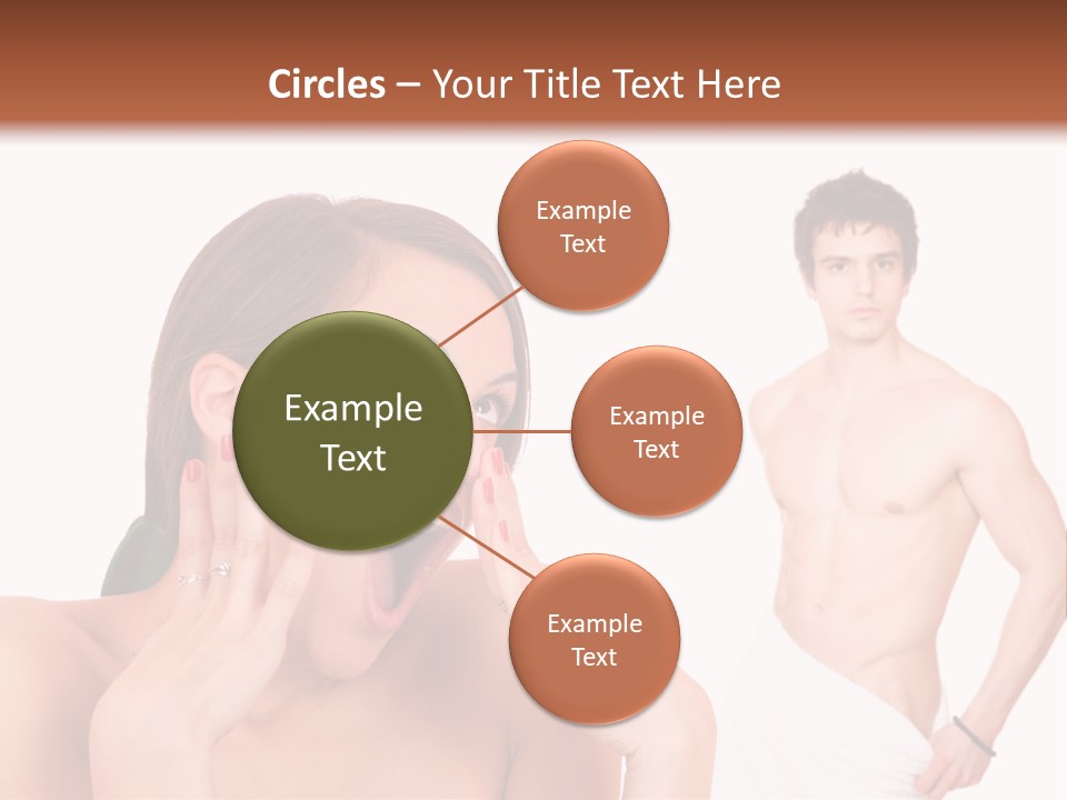 Women Pair Handsome PowerPoint Template