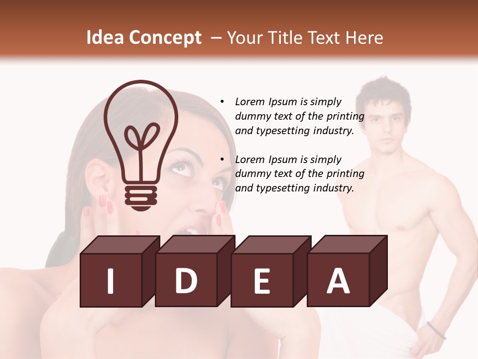 Women Pair Handsome PowerPoint Template