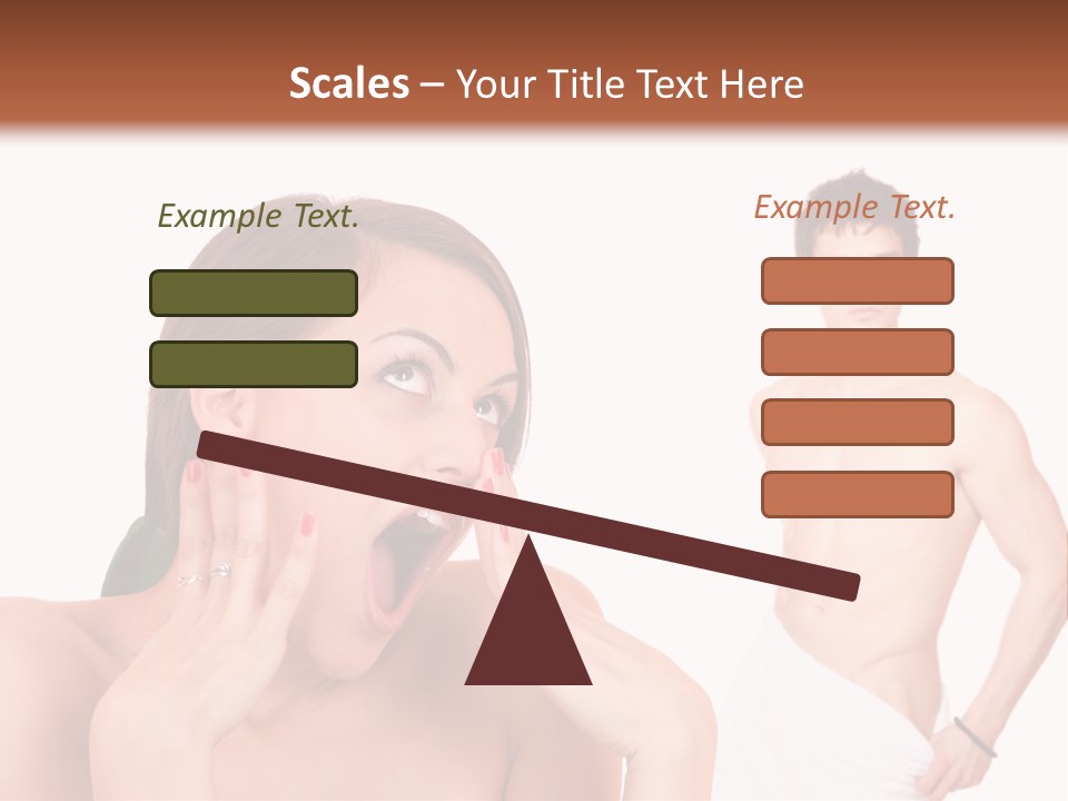 Women Pair Handsome PowerPoint Template