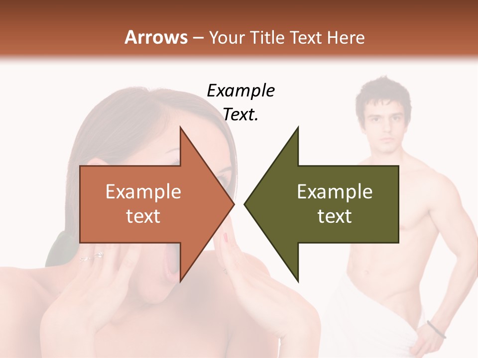 Women Pair Handsome PowerPoint Template